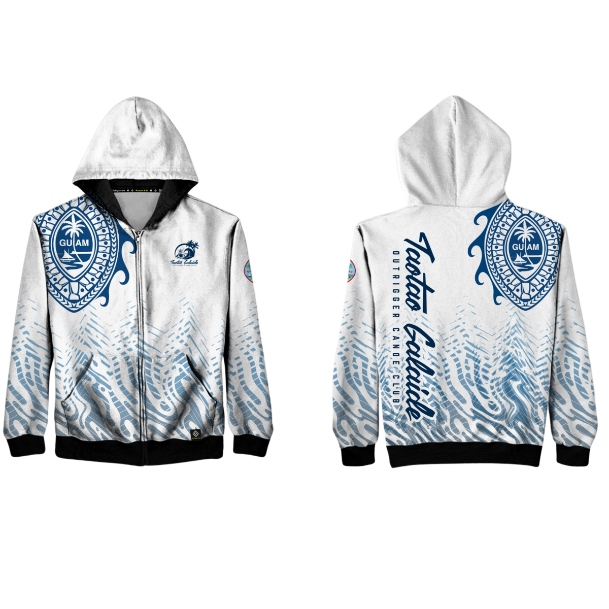 TAOTAO GALAIDE OUTRIGGER CANOE CLUB Sublimated Hybrid Zipper Hoodie