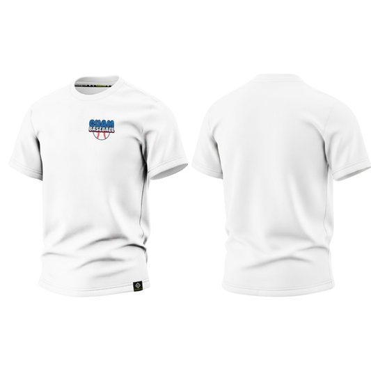 GUAM LITTLE LEAGUE Sublimated Men's T-shirt (Crest Logo - White)