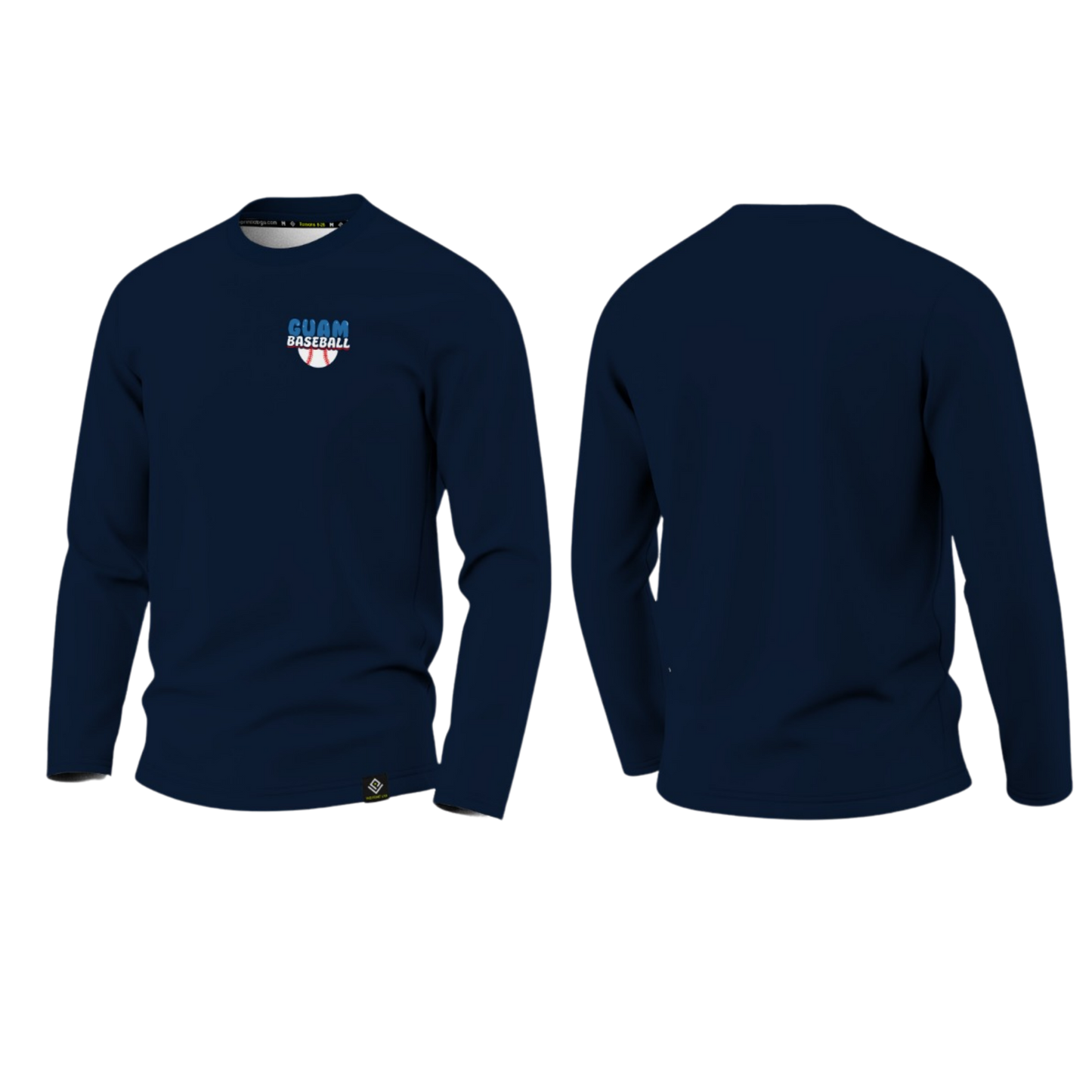 GUAM LITTLE LEAGUE Sublimated Men's Long Sleeve (Crest Logo - Blue)