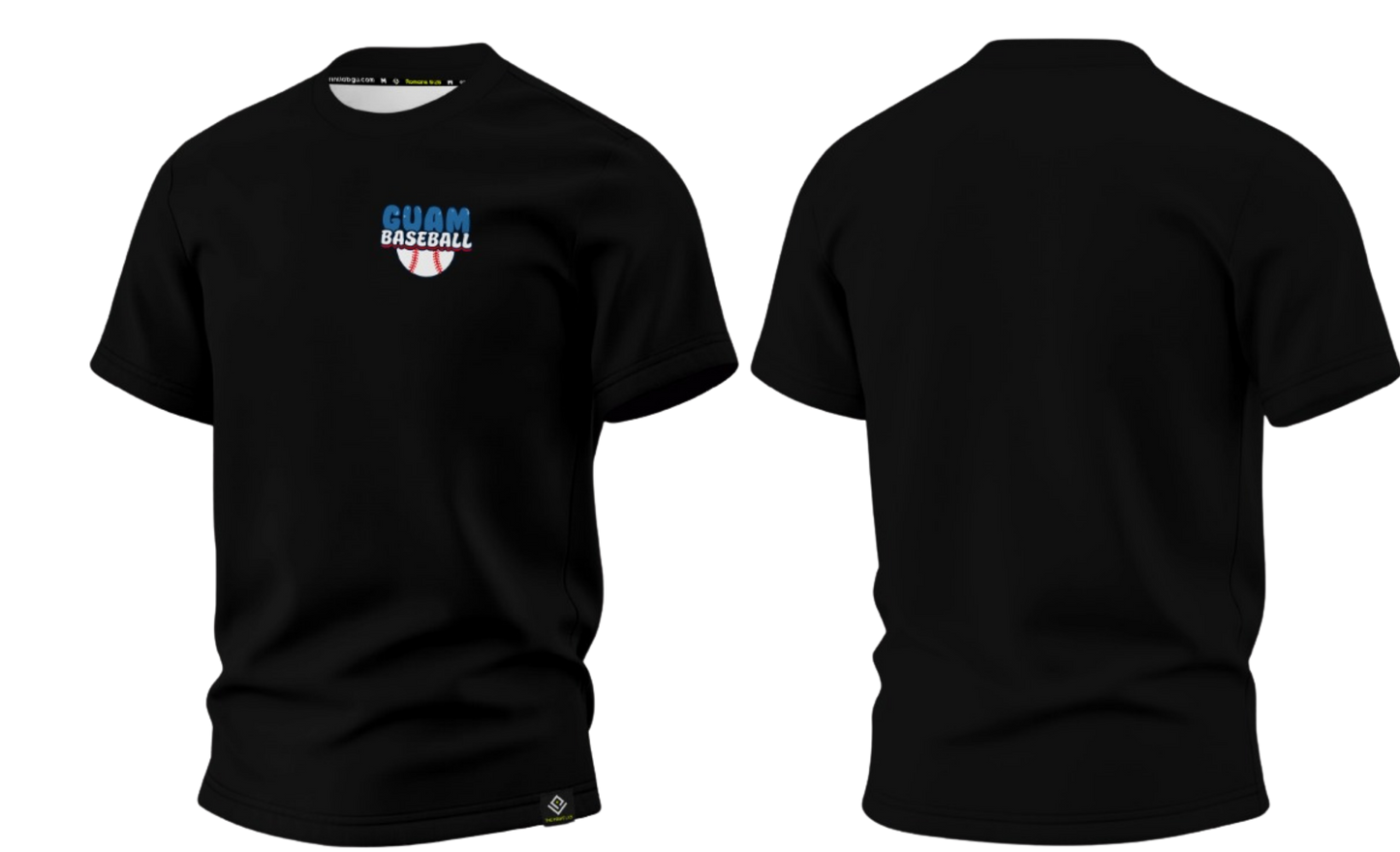 GUAM LITTLE LEAGUE Sublimated Men's T-shirt (Crest Logo - Black)