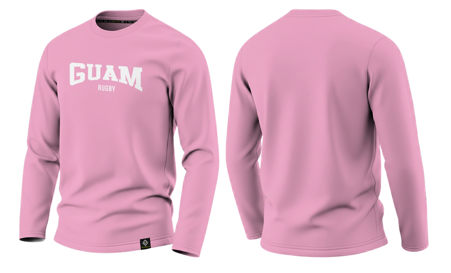 GUAM RUGBY Men's Long Sleeve (Pink)