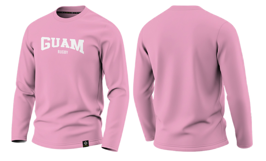 GUAM RUGBY Men's Long Sleeve (Pink)