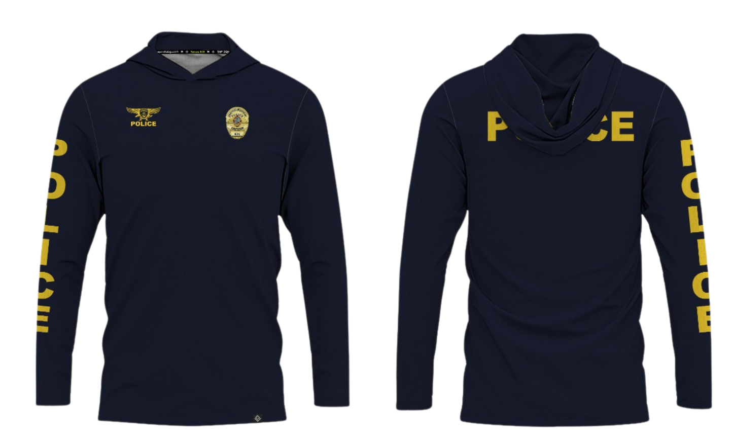 GUAM POLICE DEPT. Sublimated Men's Long Sleeve with Hood (CAPTAIN 671)