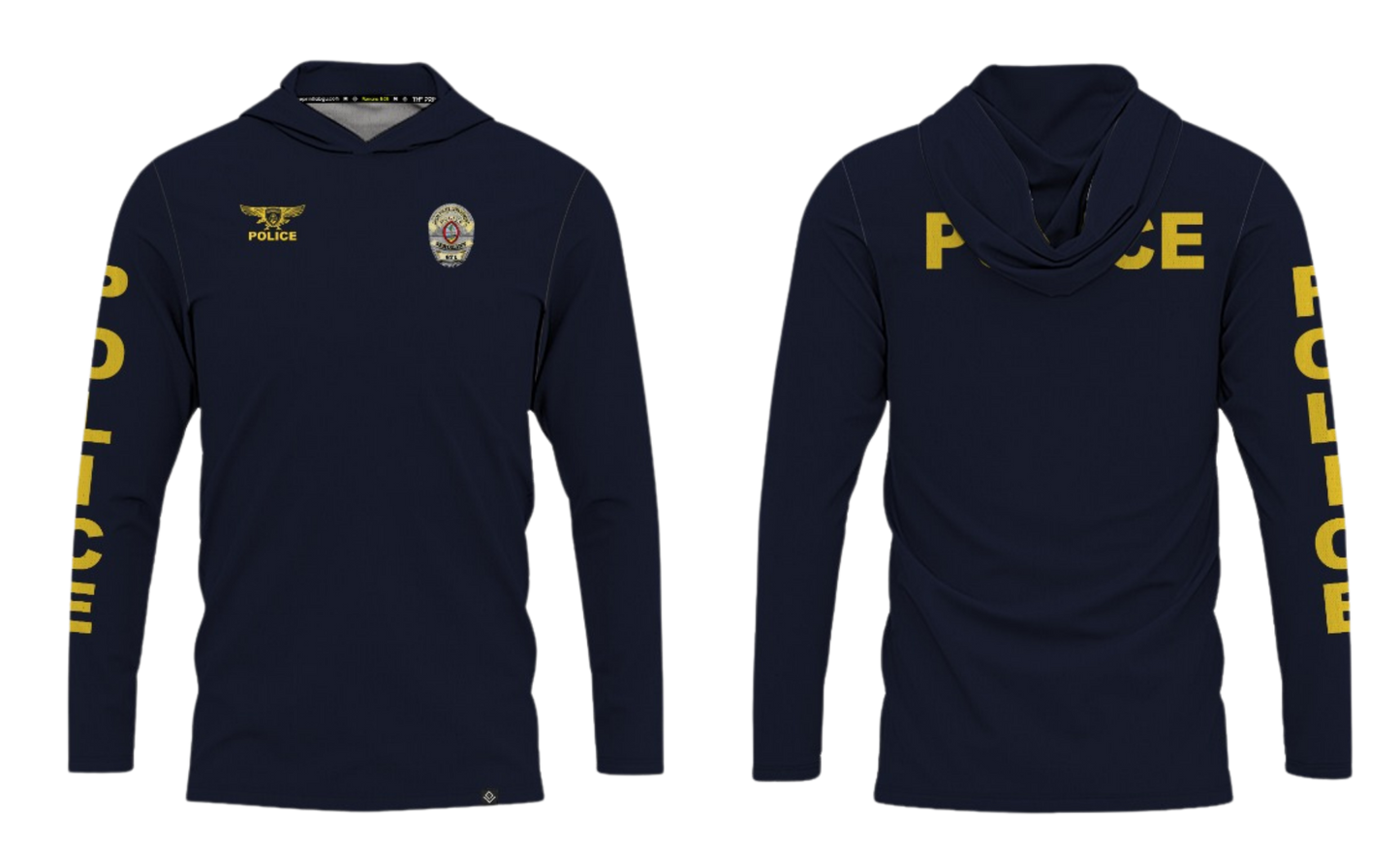 GUAM POLICE DEPT. Sublimated Men's Long Sleeve with Hood (SERGEANT 671)