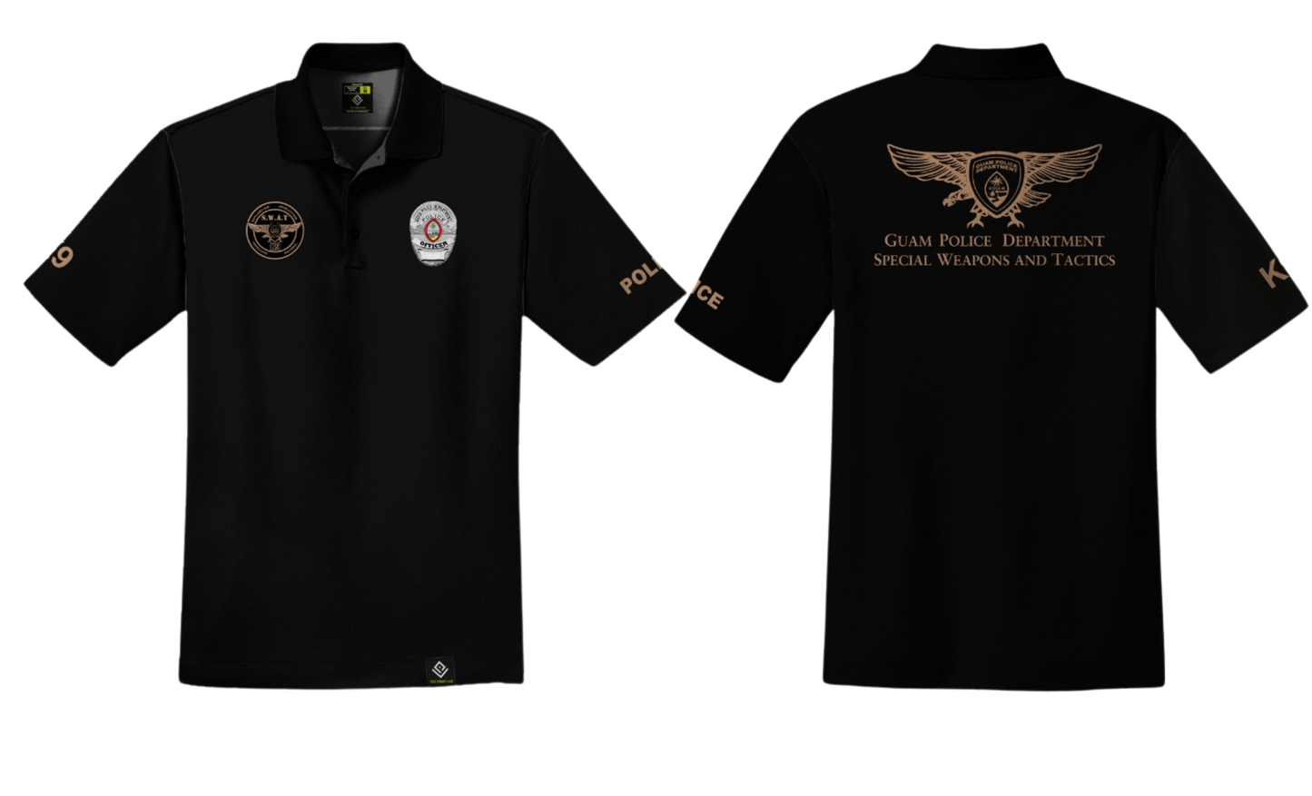 GUAM POLICE DEPT. Sublimated Men's 3 Button Polo (FRONT SWAT K9 POLICE)