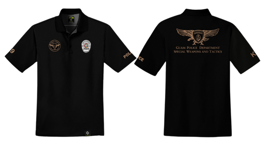 GUAM POLICE DEPT. Sublimated Men's 3 Button Polo (FRONT SWAT K9 POLICE)