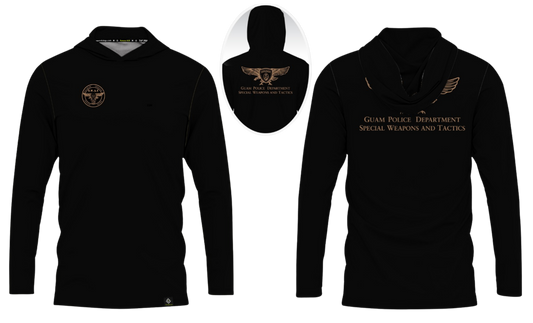 GUAM POLICE DEPT. Sublimated Men's Long Sleeve with Hood (FRONT SWAT K9)