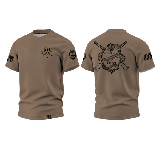 CHARLIE COMPANY - GUAM NATIONAL GUARD Sublimated T-shirt (Brown)