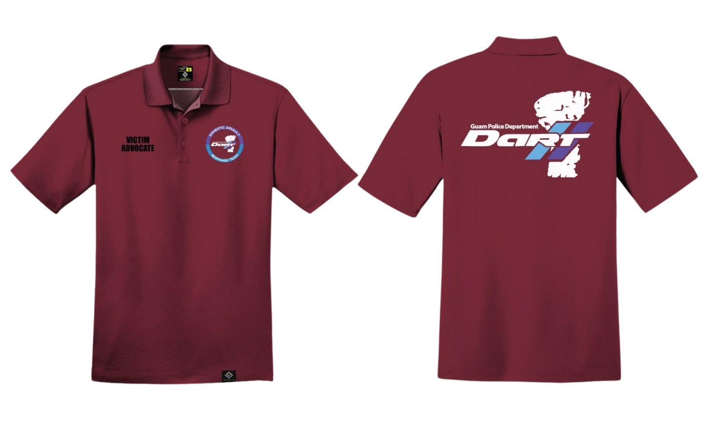 DOMESTIC ASSAULT Sublimated Men's Polo Shirt (Maroon)