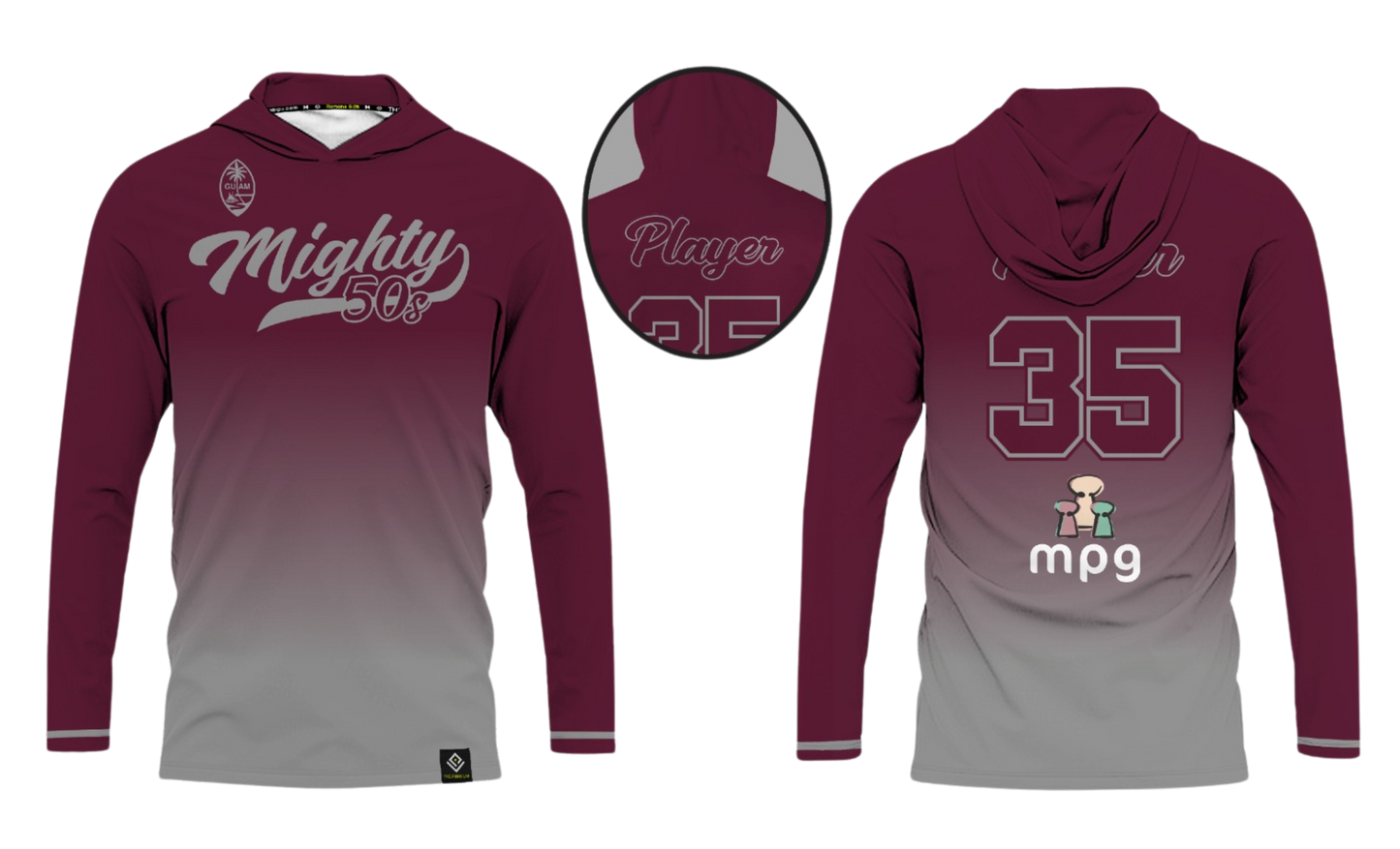 MIGHTY 50's Sublimated Men's Long Sleeve with Hood